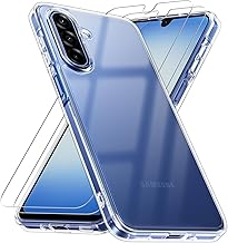 ORNARTO Cover per Samsung Galaxy A17 4G / A17 5G con 2 Pellicola Vetro Temperato, [Protezione Antiurto Militare] Custodia Trasparente Antigraffio Sottile Case