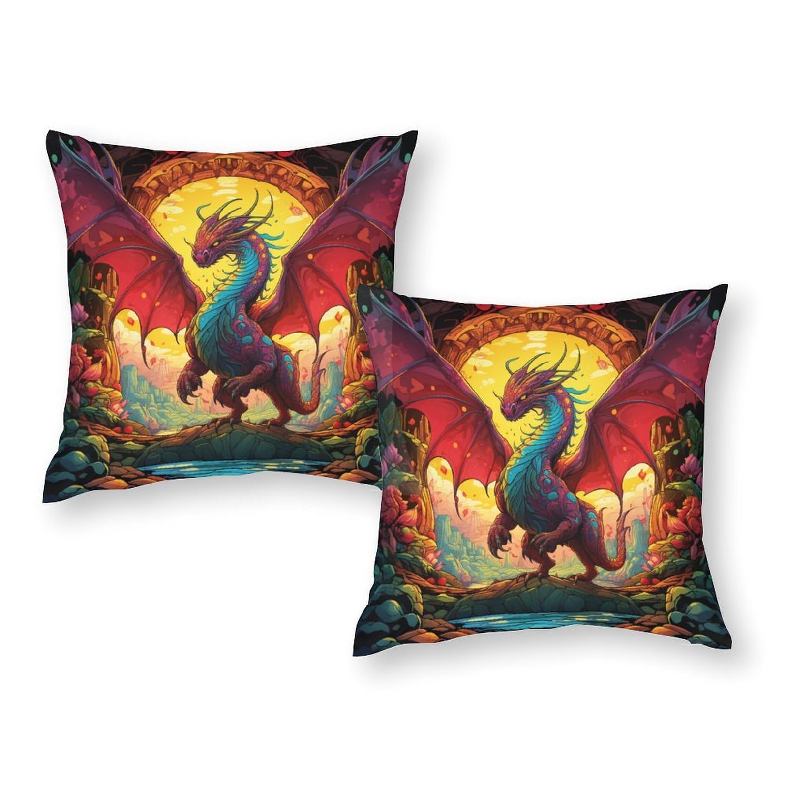 Housse de coussin dragon fantastique pour insuffler de la magie à votre intérieur