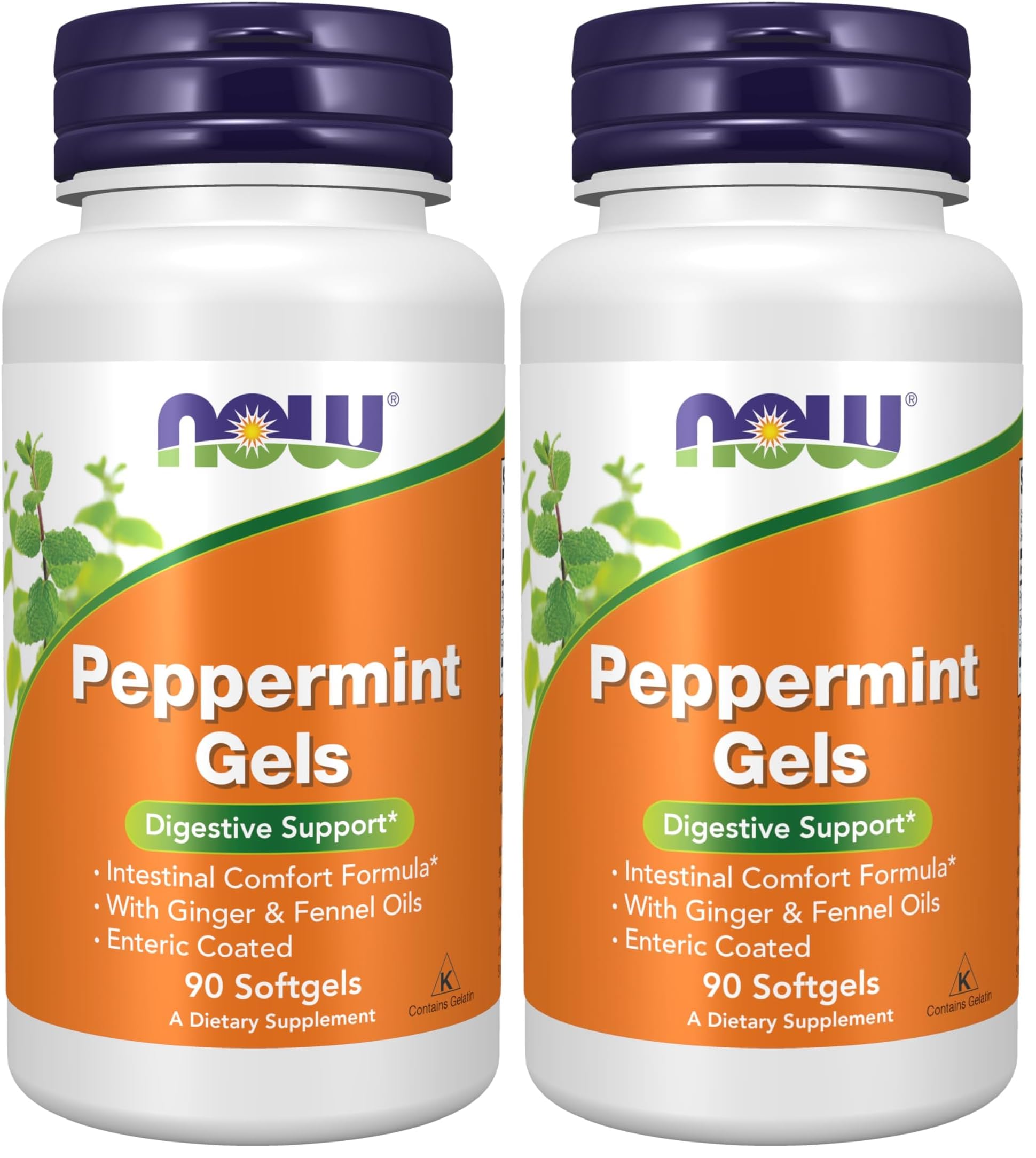 NOW Foods Peppermint Gels with Ginger & Fennel Oils