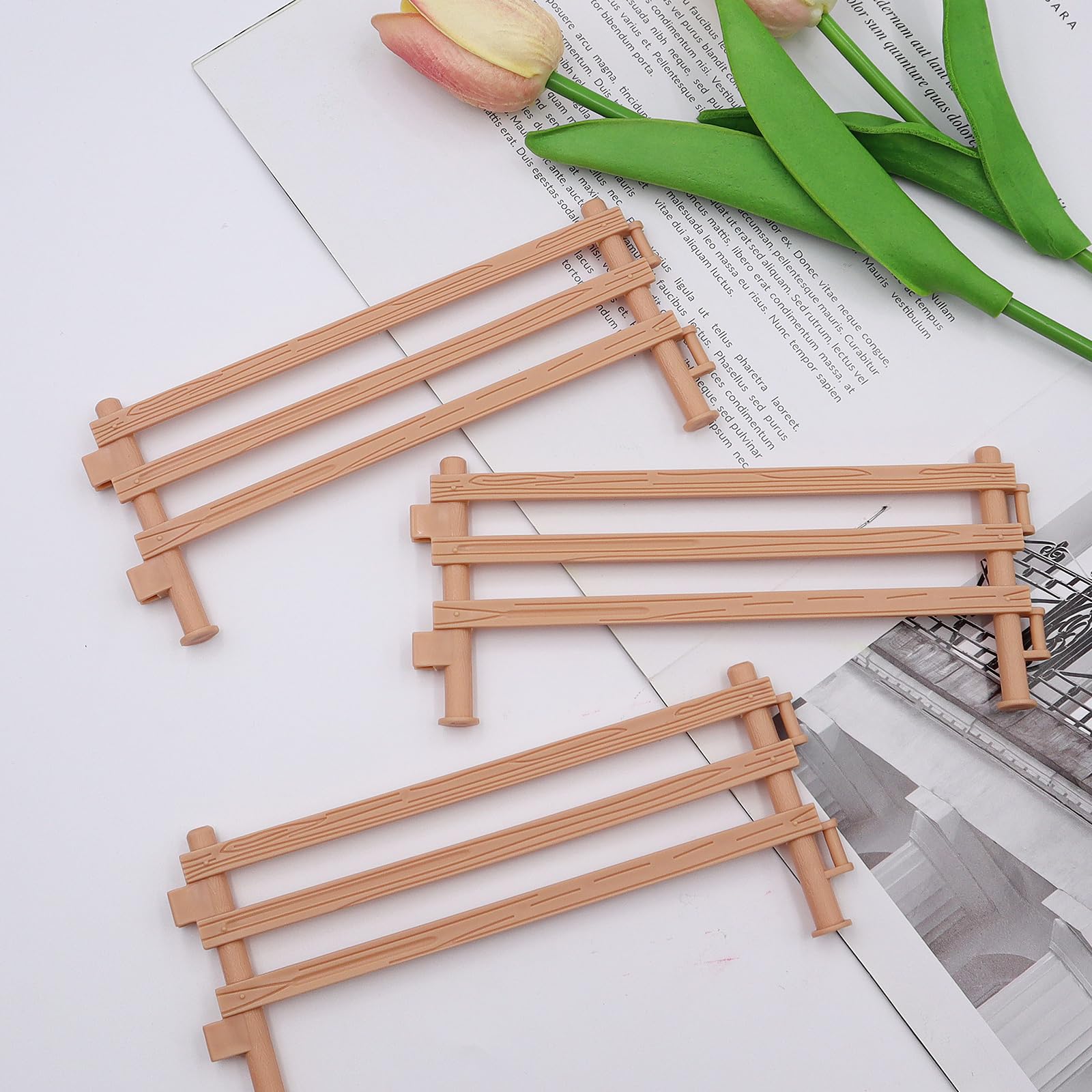 OMJMYY Toy Fence 40PCS Horse Corral Fencing Accessories Playset Plastic Farm Fence Toy for Barn Paddock Horse Stable Farm Animal Fence Educational Gift for Kids Toddler - Image 4