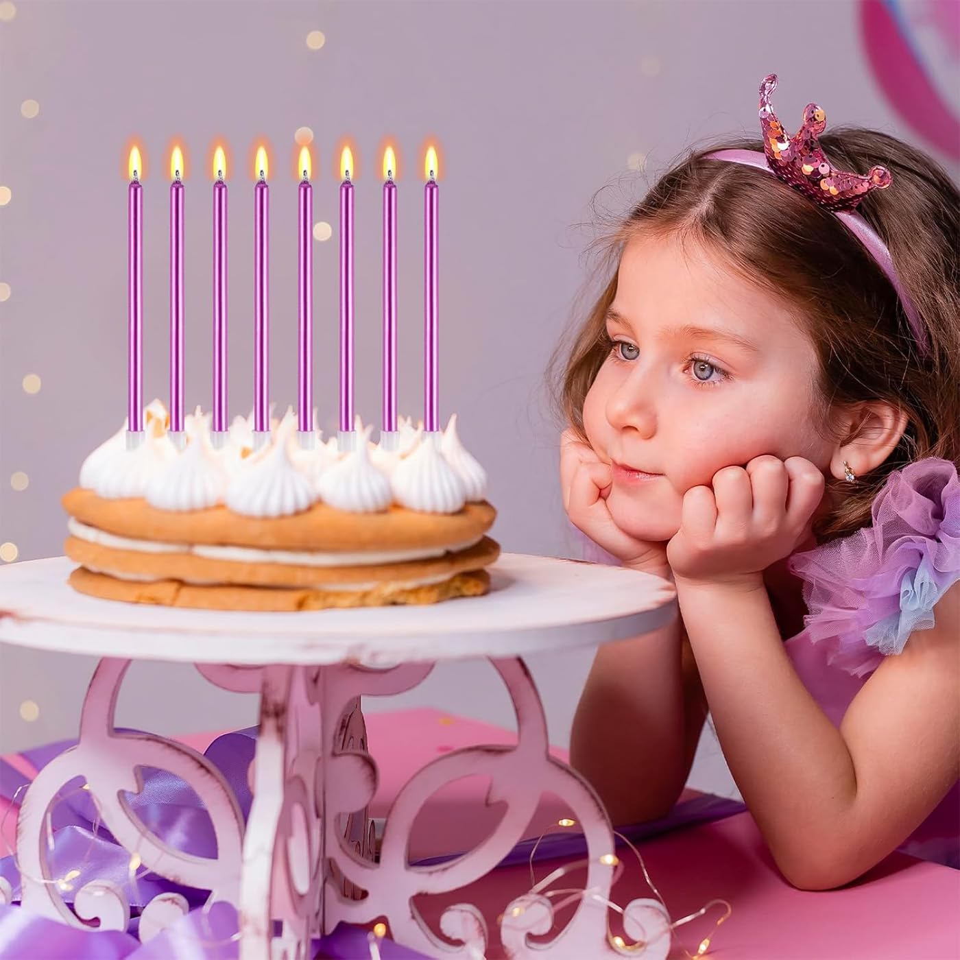 Bougie En Fil D'anniversaire Pour Enfants, Décoration Créative De Gâteau De Fête De Pâtisserie, Filet D'un An, Plume De Crayon Numérique Rouge Coloré