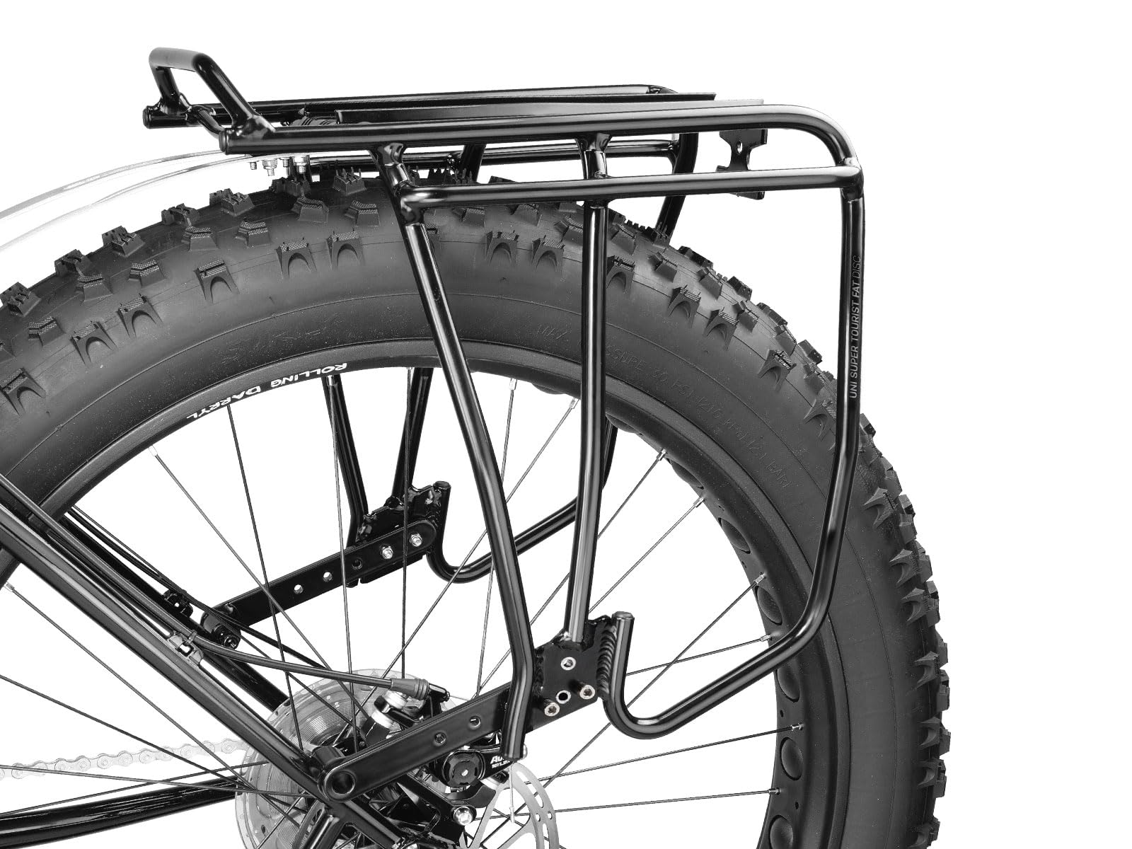 Topeak Uni Super Tourist Fat MTX 2.0 - Portabicicletas traseras (TA2152B) - Capacidad de 26 kg, Ajustable para Bicicletas Gruesas de 61.0 cm/66.0 cm, Compatible con Frenos de Disco, Sistema MTX