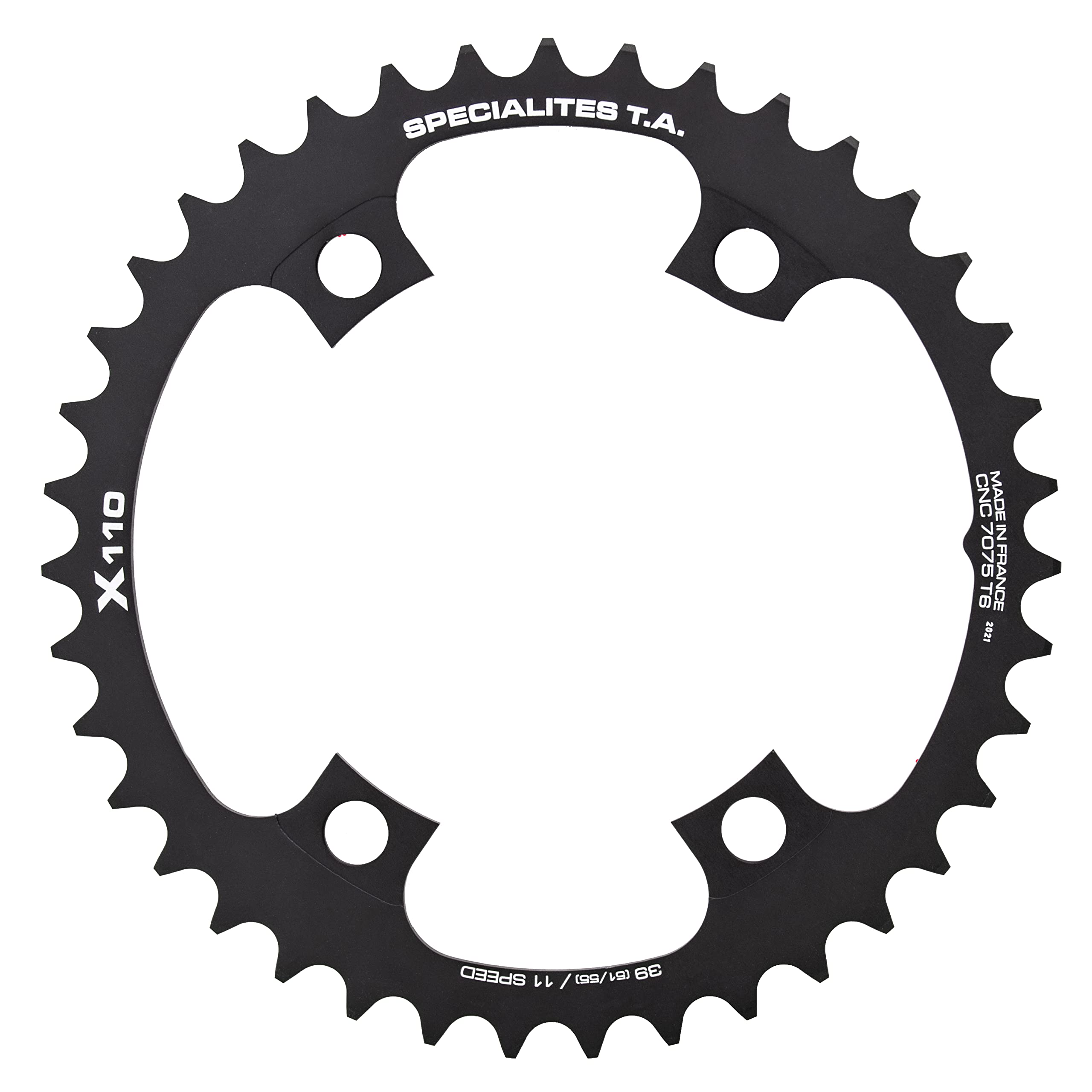 Spécialités TA X110 4 Arm 11 Speed Chainring, Black, Inner, 38t — image 1