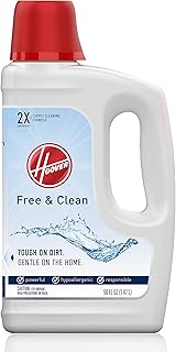 Hoover Free & Clean Deep Cleaning Carpet Shampoo, Concentrated Machine Cleaner Solution, 50oz Hypoallergenic Formula, AH30...