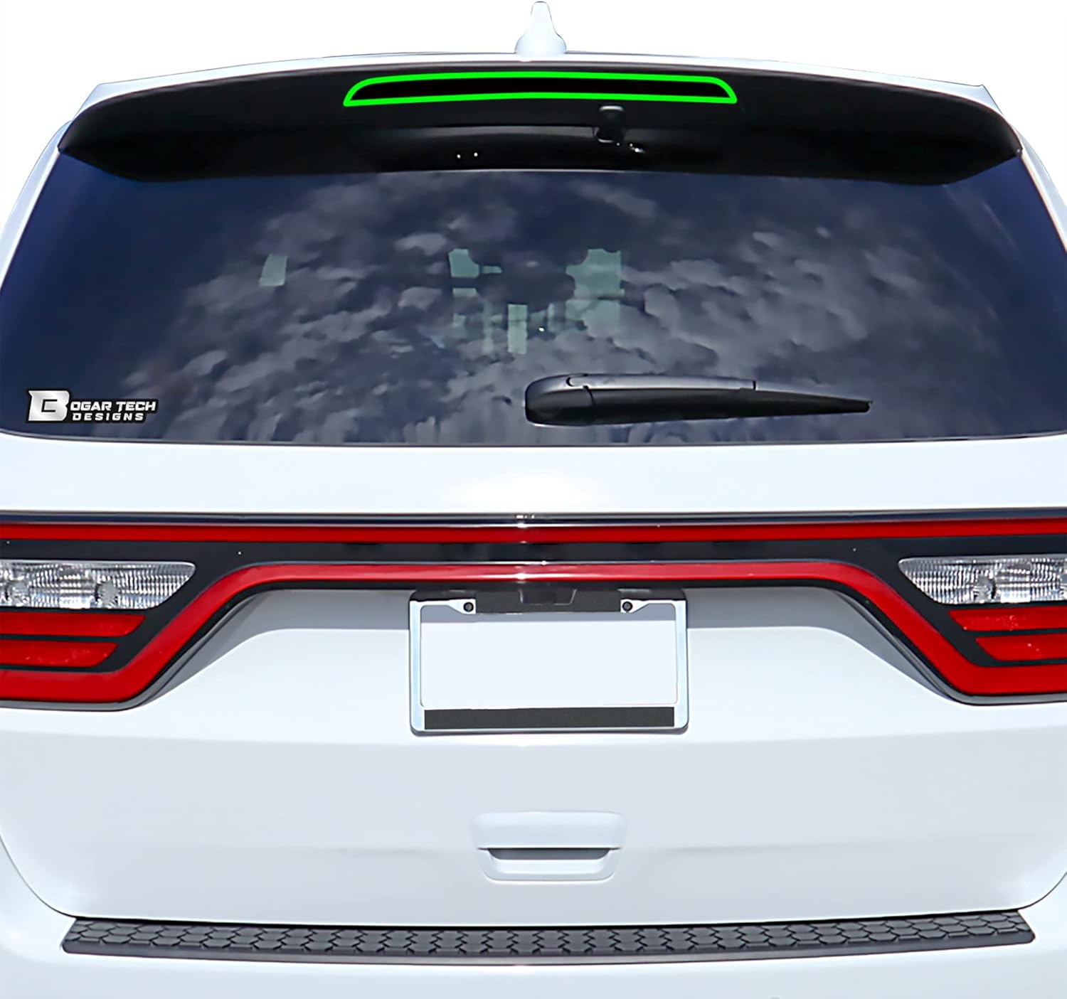 BOGAR TECH DESIGNS Tinted Fog Third Brake Light and Side Markers Overlay Tint Kit Compatible with Dodge Durango 2021-2025, Dark