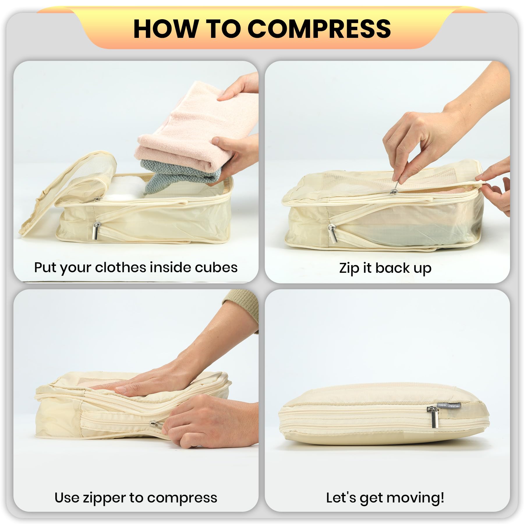6er-Set Kompressions-Verpackungswürfel für Koffer, komprimierbare Netz-Verpackungswürfel für Reisen, Damen, Reiseutensilien, mit Schuhbeutel und Kordelzugbeutel