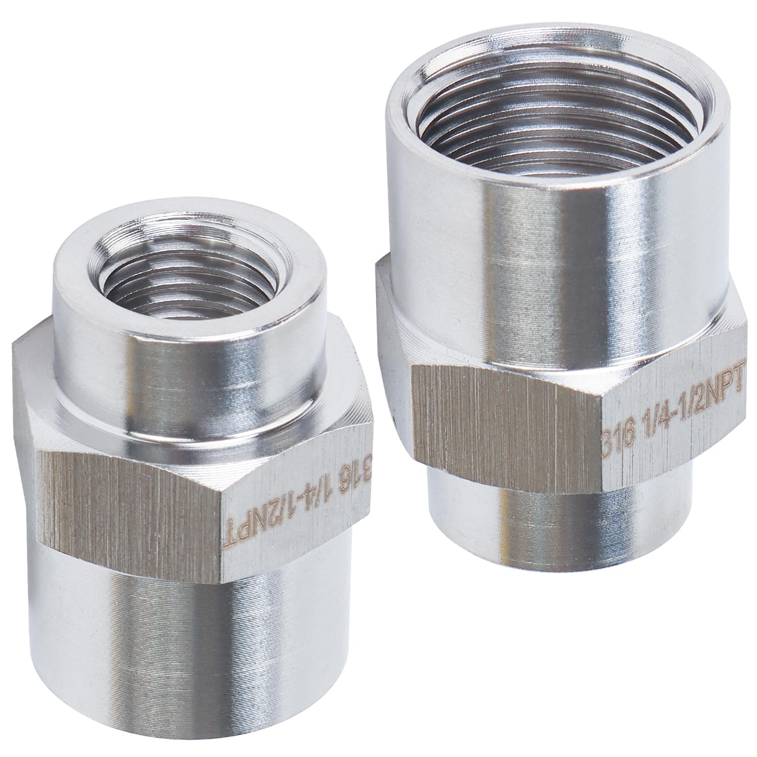 Raccord réducteur femelle NPT 1/2" x 1/4" en inox 316 pour bateau LTWFITTING