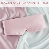 OLESILK Sleep Mask, 100% Natural Mulberry Silk Eye Mask for Women and Men with Adjustable Strap, Large in Size, Blindfold for All Night Sleep, Pink - 5