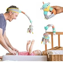 Dingle Dangle - Diaper Changing Headband &amp; Mobile for Crib, Pushchair or Car Seat - Funny Baby Gifts - Great Baby Shower Gift or for Dads/New Parents - Featured on Shark Tank