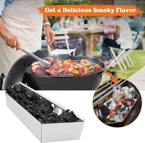 Miniatura 5 de Char-Basket - Soportes de carbón de repuesto para parrillas Weber de 22-12 pulgadas, Char-Basket Charcoa se adapta a parrillas de carbón Weber One