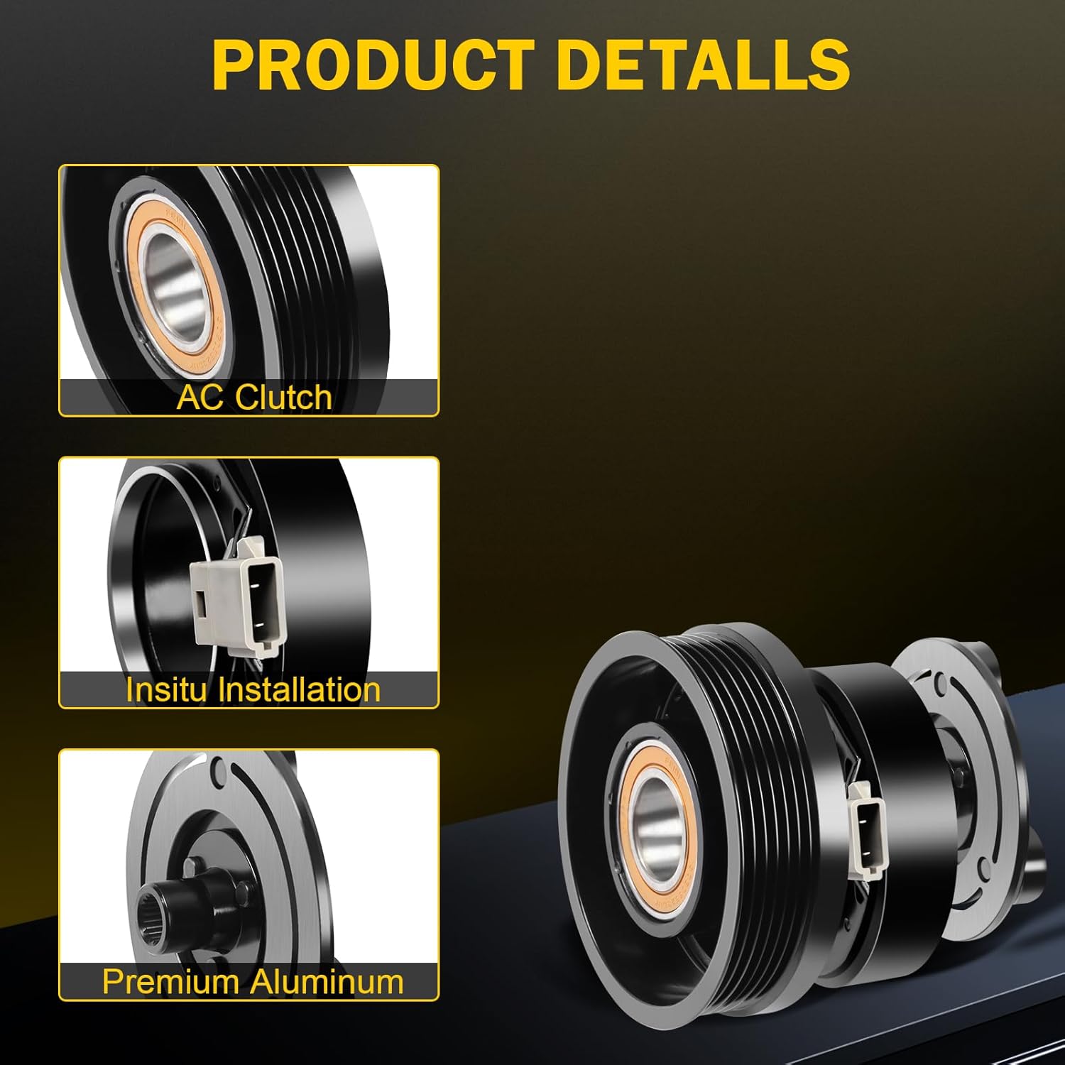 ASAPE 101730C AC Compressors Clutch Fit for Ford Freestar 3.9L 4.2L 2004-2007,for Ford Windstar 3.8L 1999-2003,for Mercury Monterey 4.2L 2004-2007