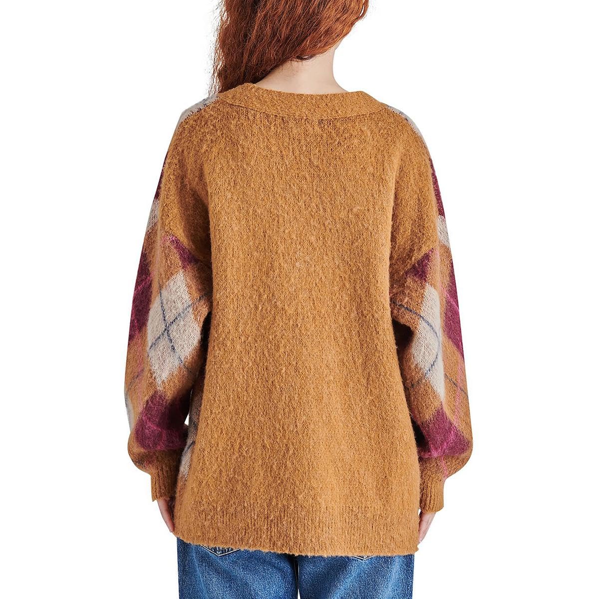 Steve Madden Apparel Chaqueta de Punto Lexie Suéter, Tann, S para Mujer