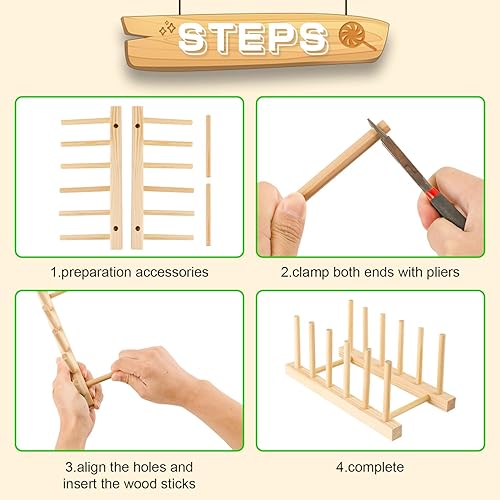 Miniatura 4 de Soporte de exhibición de rompecabezas de madera, 2 piezas, soporte para rompecabezas de madera, estante de almacenamiento de rompecabezas para niños