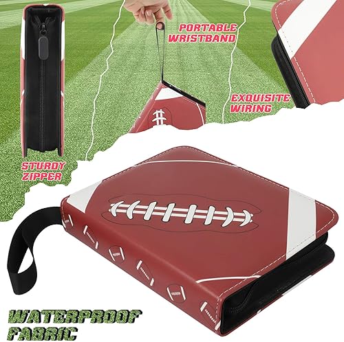 Miniatura 5 de Carpeta de tarjetas de fútbol americano con 400 bolsillos para fútbol americano. Carpeta de tarjetas de fútbol 2024 con fundas para tarjetas de
