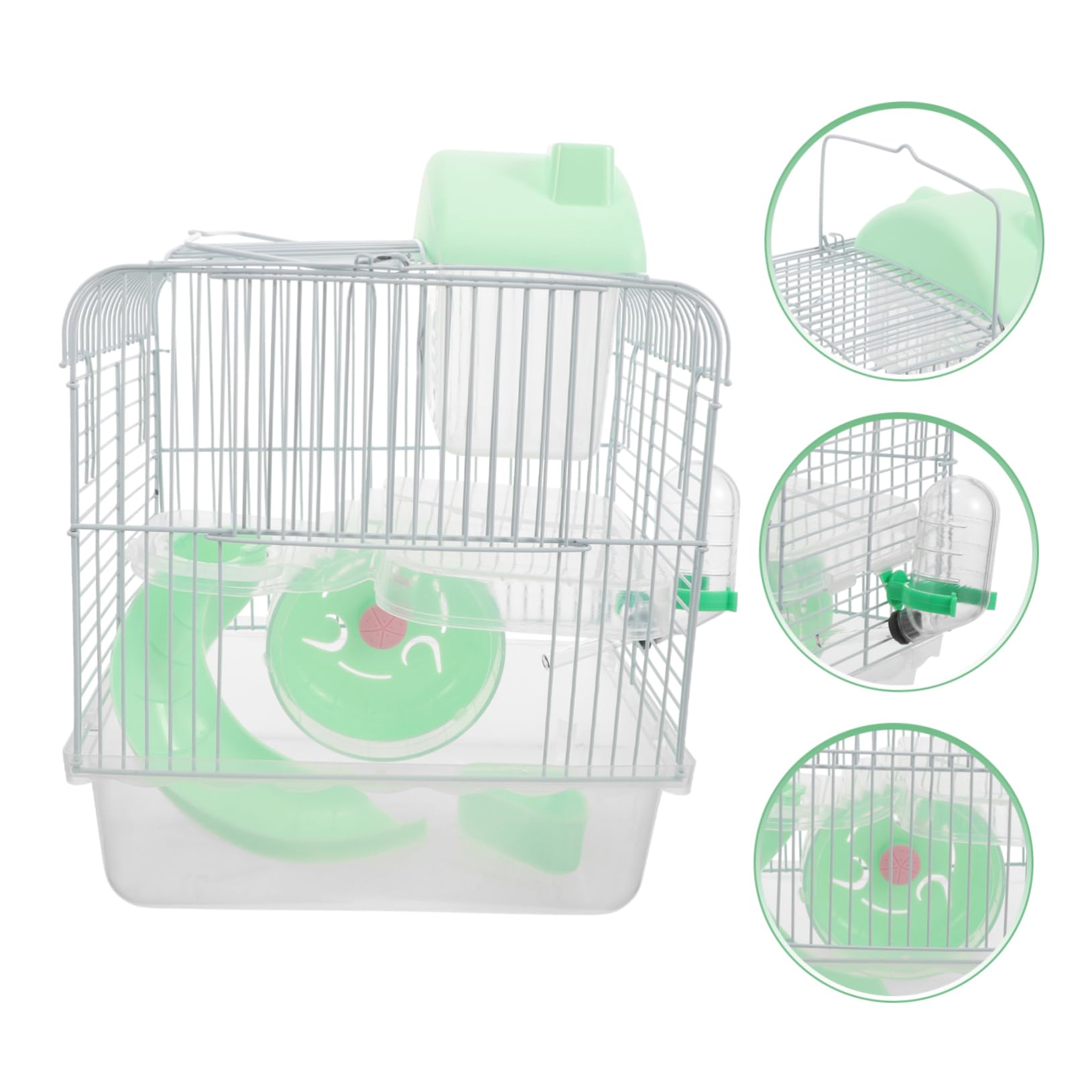 Toyvian Cage pour Hamster à Double Maison Spacieuse pour Hamster Et Chinchilla Cage à Plate-Forme pour Rat pour Animal De Compagnie