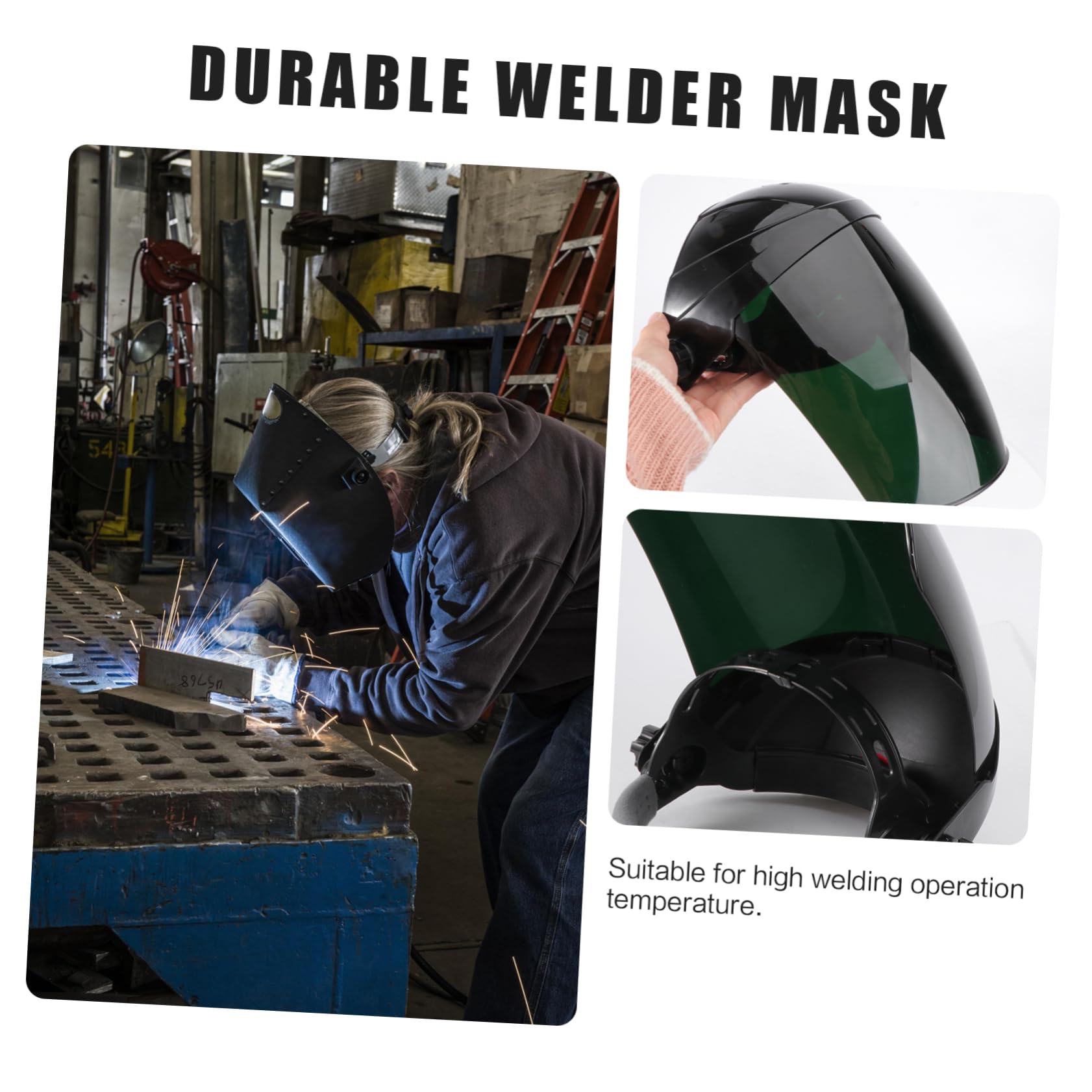 Maschera da Saldatura Verde Design da Testa, Antiabbagliamento
