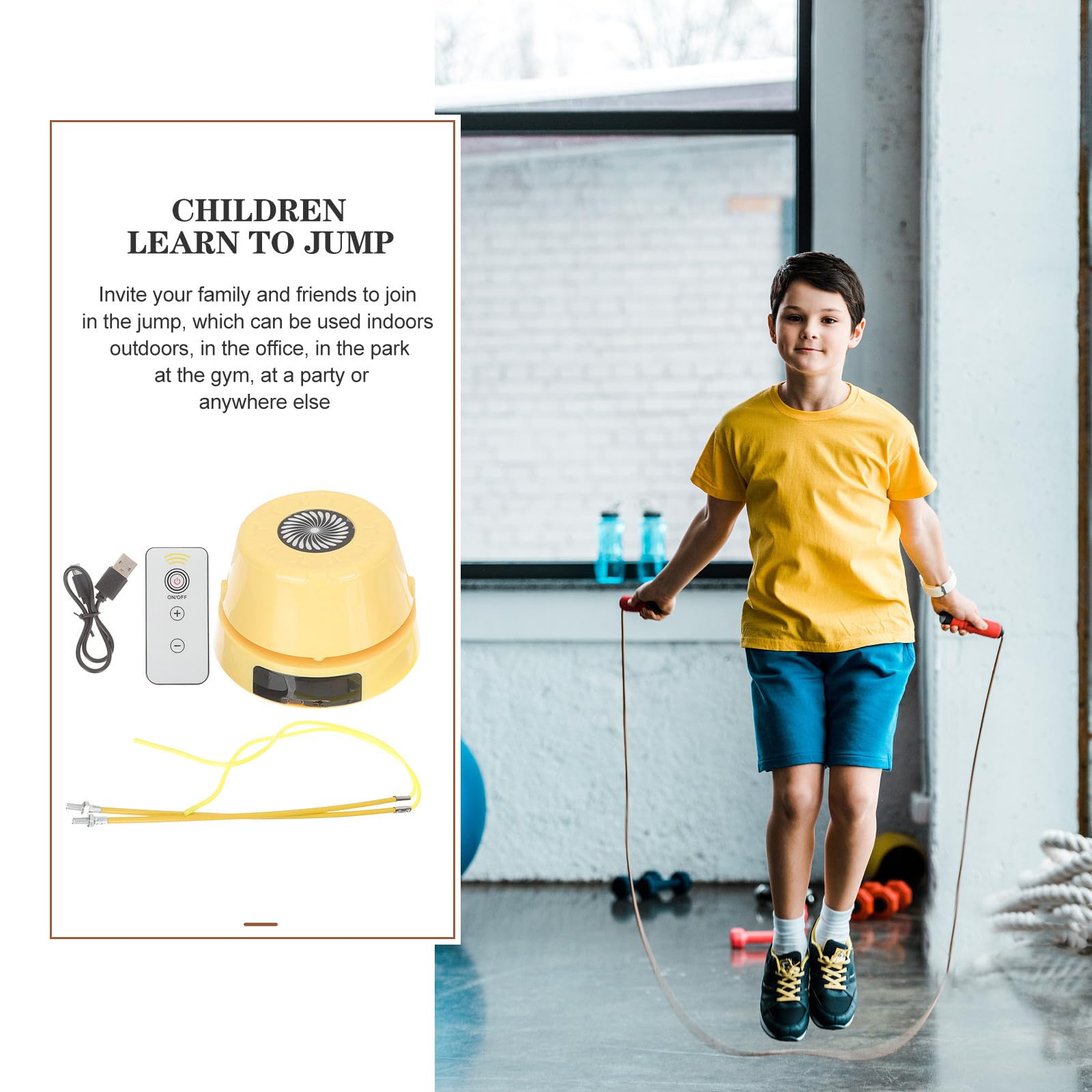 Luxshiny Corde à Sauter Automatique Électronique sans Fil en Abs Compteur USB Facile à Transporter pour Entraînement Fitness en Extérieur