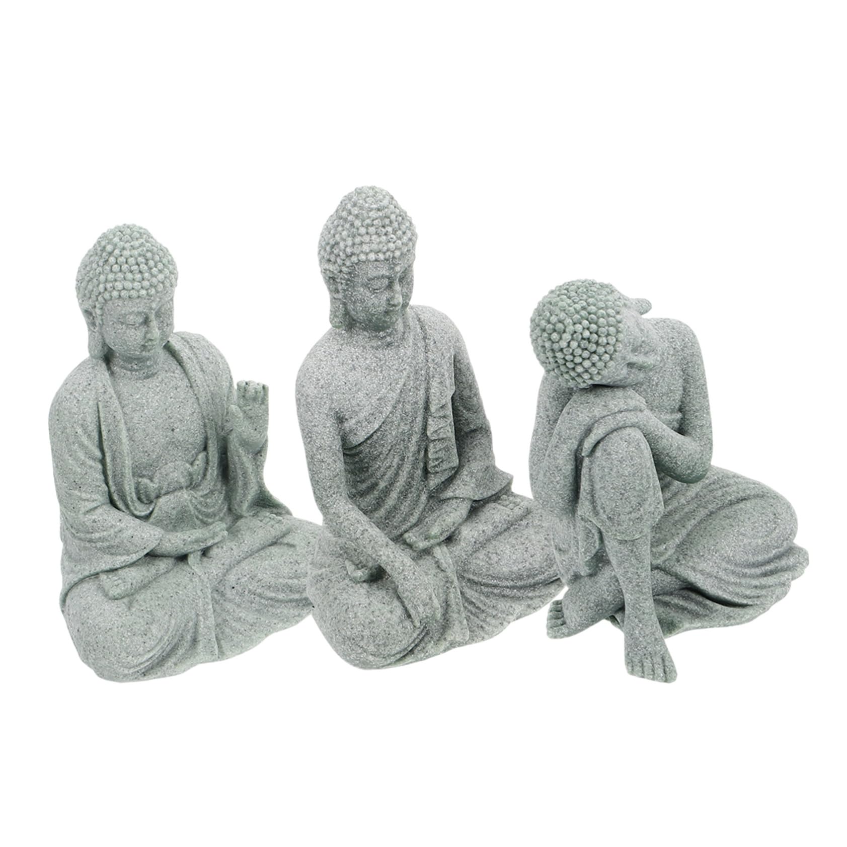 Bouddha en pierre bleue TOYANDONA pour créer un coin de méditation sur votre bureau