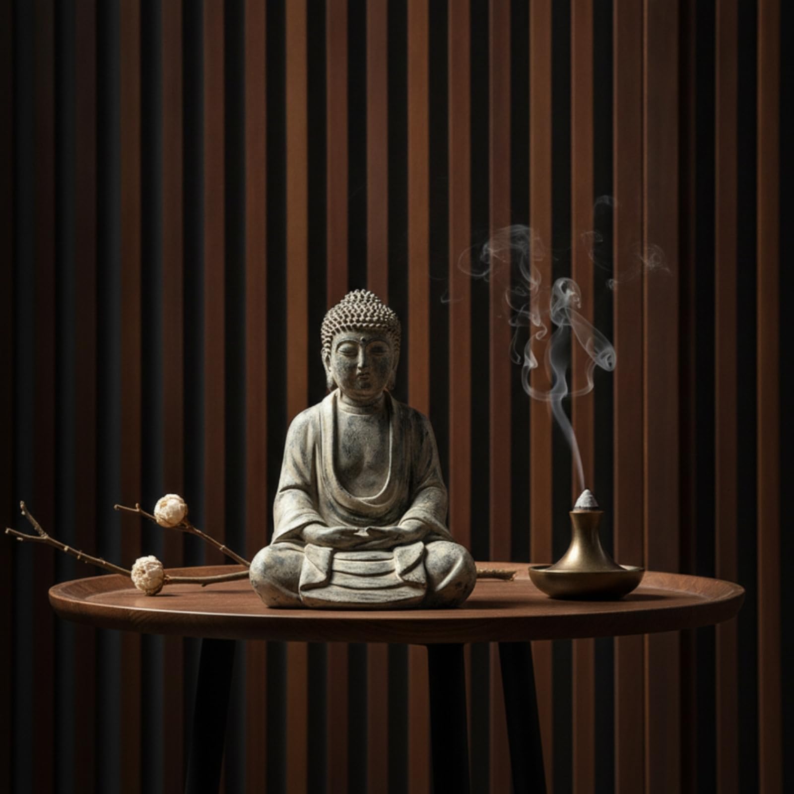 Statua di Buddha in Resina Spirituale Statuetta di Buddha Elegante Statuetta in Resina per Meditazione, Statua Del Buddha Con Gesto Di Insegnamento Spiegazione