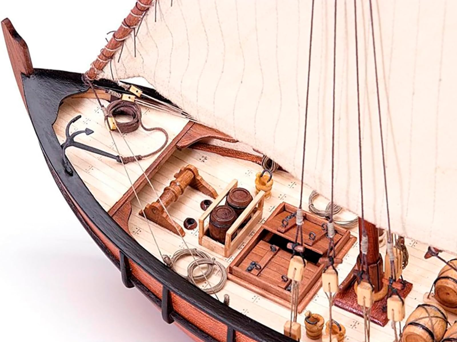 Artesanía Latina – Holzmodellschiff - Spanische Karavelle, La Niña, Entdeckung Amerikas – Modell 22410, Maßstab 1:65 – Modelle zu Bauen – Mittleres Niveau