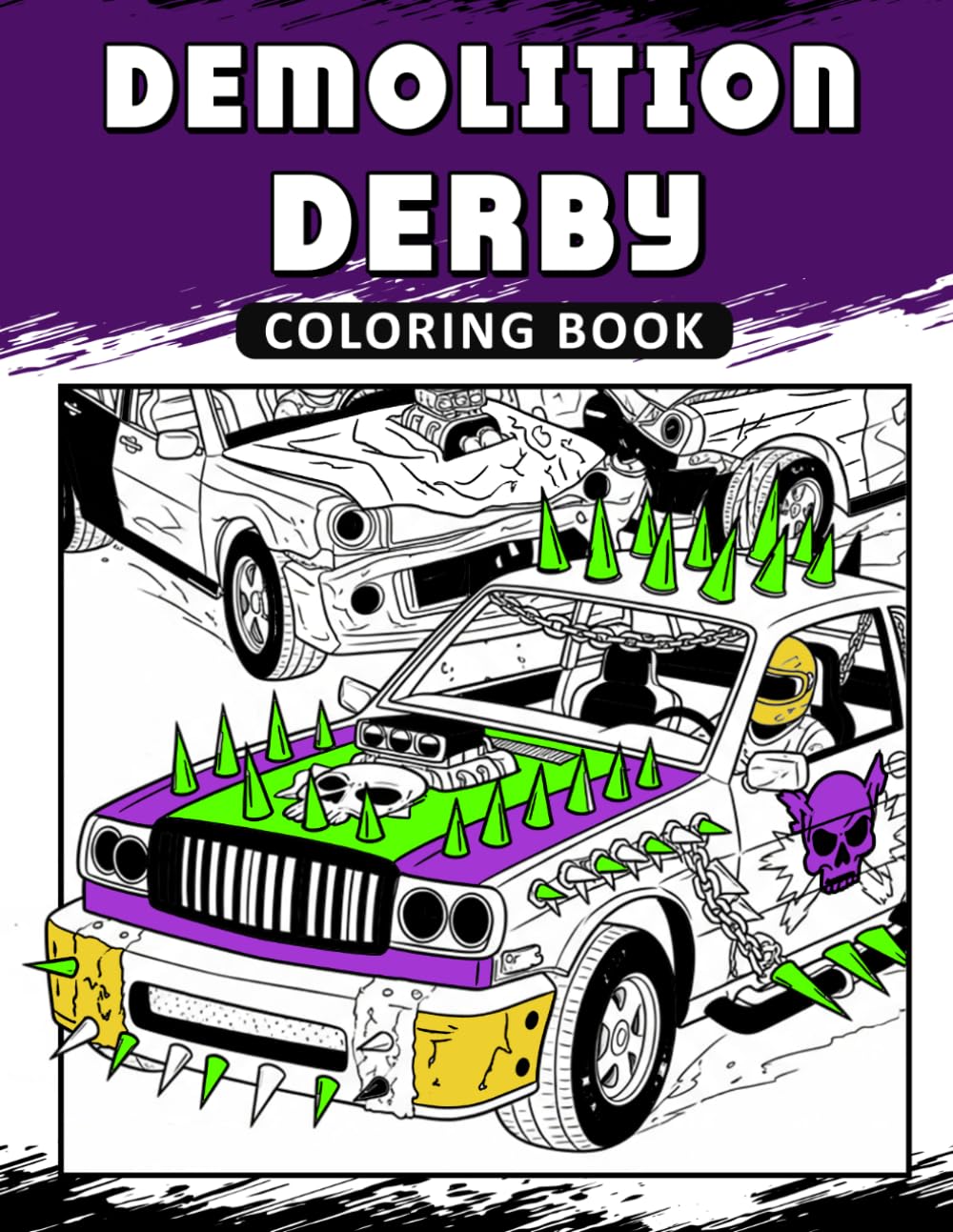 Demolition Derby Coloring Book: The Activity Book for Exciting Motorsports Lovers