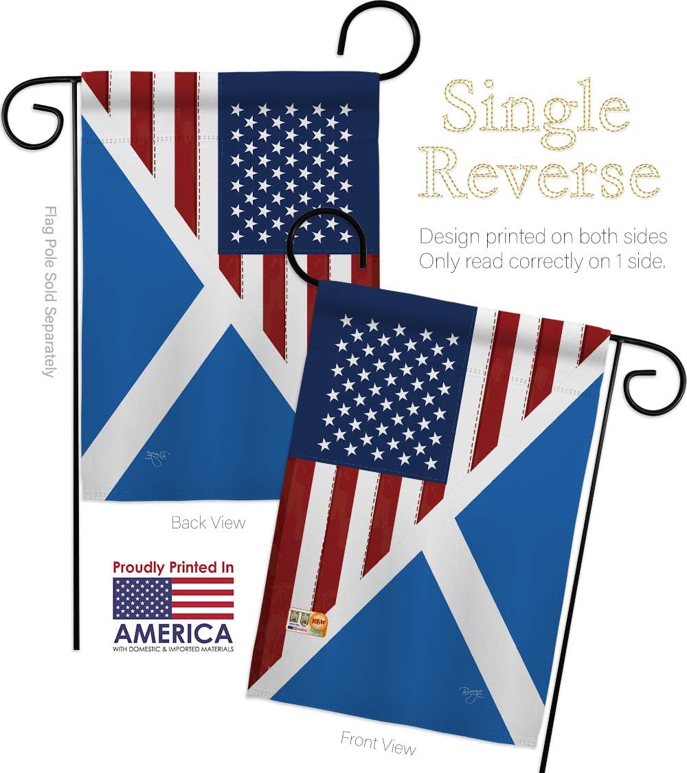 US Scotland Friendship Garden House Flags Set Regional USA American Alliance World Country Particular Area Small Decorative Gift Yard Banner Made In 28 X 40