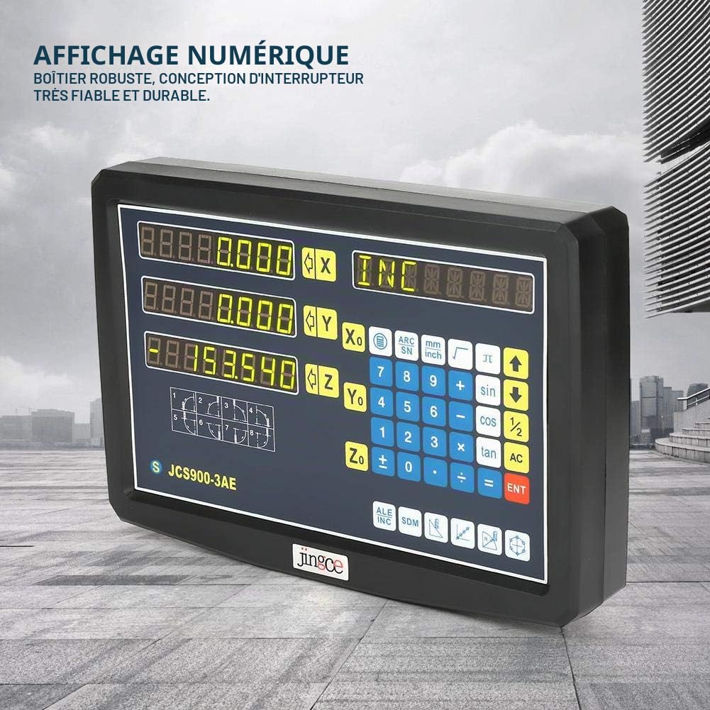 Lecture Numérique DRO JCS900-2AE/JCS900-3AE 2/3 Axes Lecture Numérique AC 110-240V pour Fraiseuse Tour(JCS900-3AE)