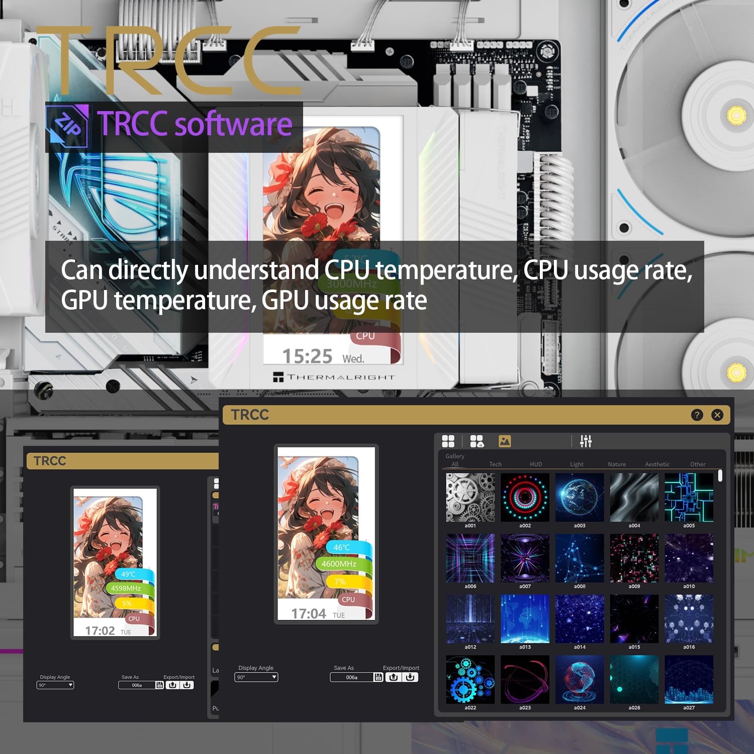 TR-Thermalright Peerless Assassin 120 Vision MAX ARGB - Sistema di raffreddamento CPU a doppia torre con 6 tubi di calore, schermo IPS da 5", doppia ventola PWM da 120 mm, per AM5/AM4, Intel lga1851
