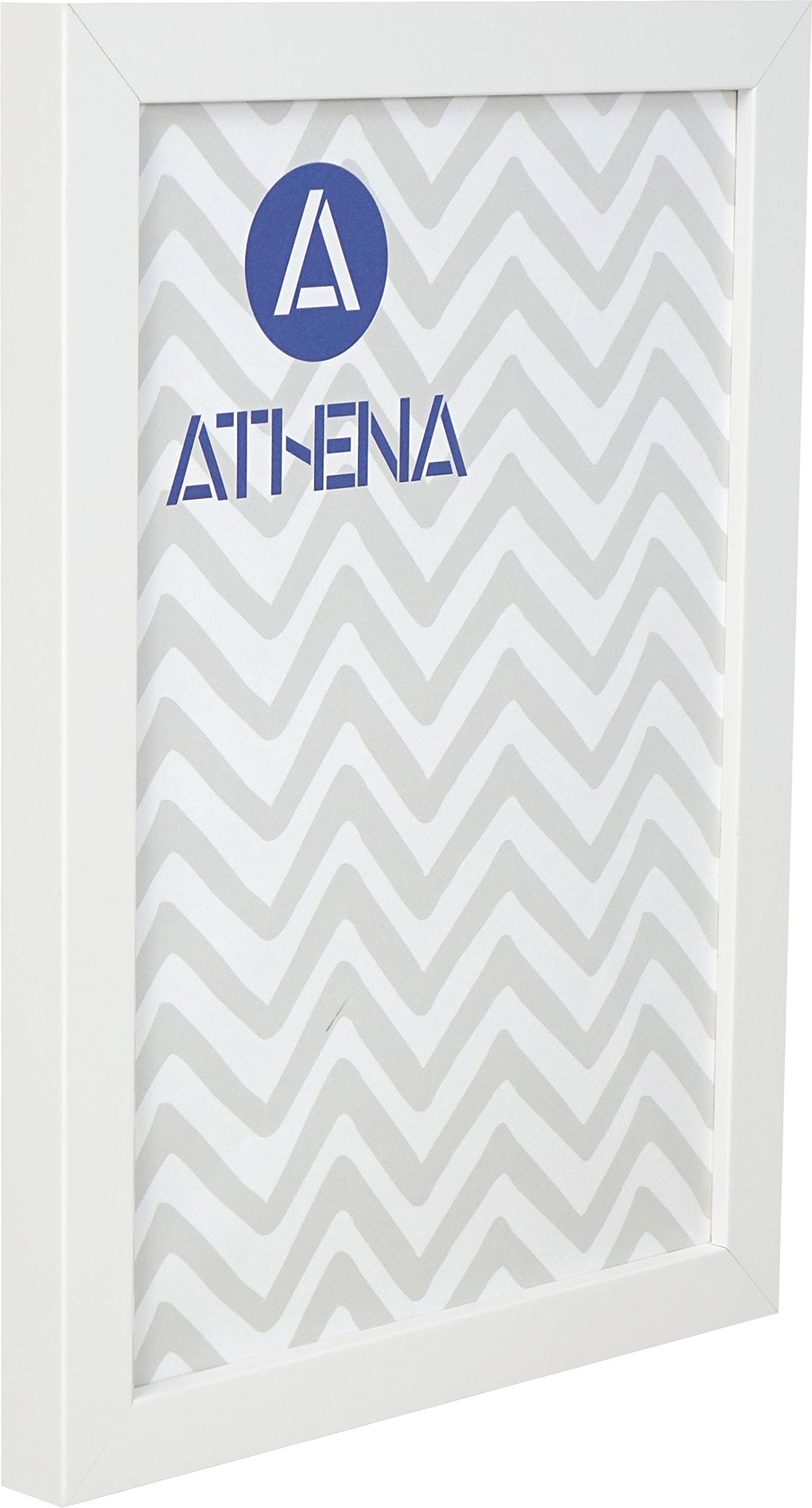 Athena White Matt Thin Block Premium Wood Picture Frame 24 X 30Cm - 24 X 30 Cm Frame - Photo Frame - 24X30 Frame Matt With Clear Styrene Sheet & Wall Mounted Hook – 30 X 24 Cm