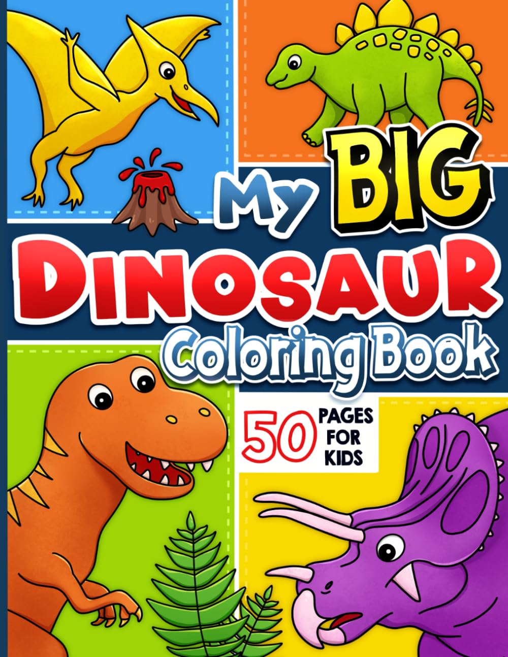 Coloring Book for Kids: Dinosaurs for Boys and Girls Ages 4-8