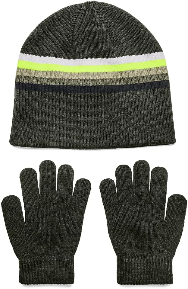 Under Armour Boys' Beanie Glove Combo , Baroque Green (310)/High-Vis Yellow , One Size Fits All : Clothing, Shoes & Jewelry