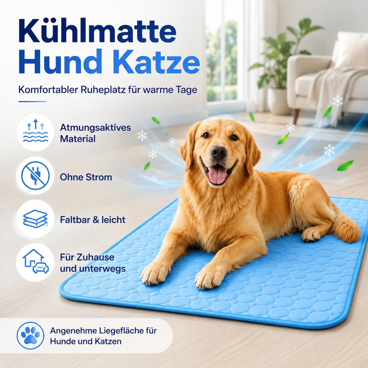 Pealeaf Arctic Paw Kühlmatte - Arcticpaw Hund Kühlmatte Sommer, Komfortable Kühlunterlage für Hunde und Katzen ohne Strom, Faltbare Haustiermatte für Zuhause, Auto, Balkon und Garten (Grau,XL)