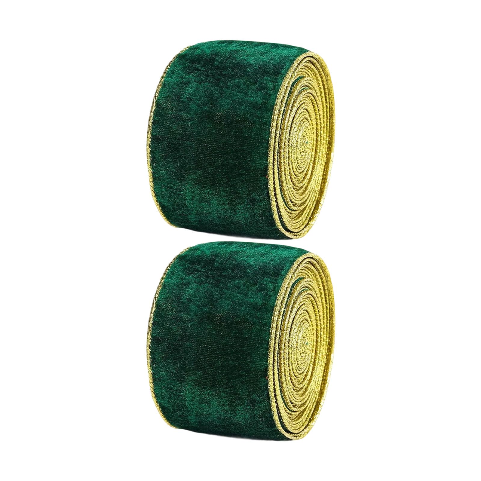 Tsophreniq Golden Trimmed Decoration Luxurious Christmas Ribbon Beautiful Wrapping for Seasonal Wreaths and Crafting Luxury Tree Decoration Ribbon