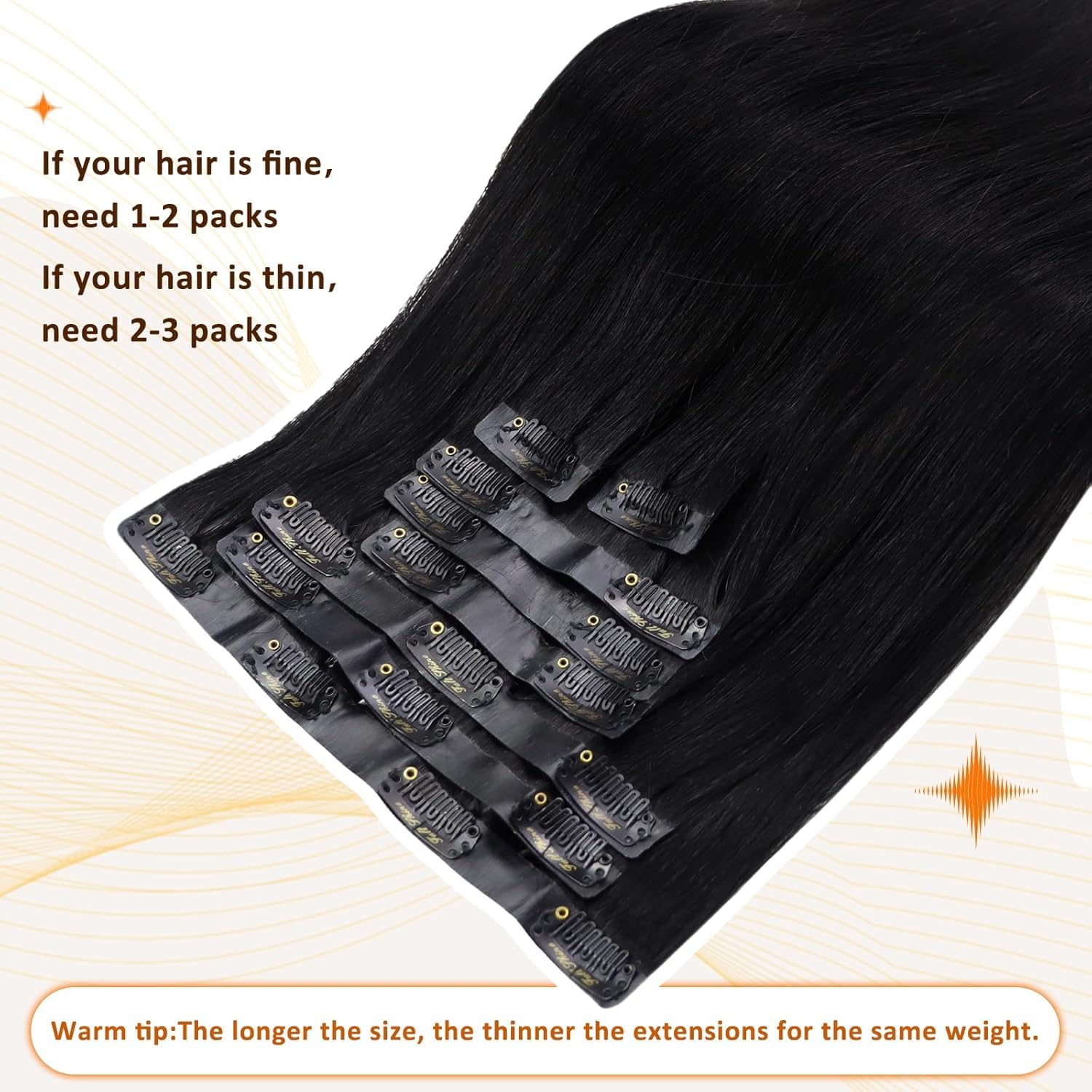Full Shine Seamless Real Human Hair Clip-In Extensions