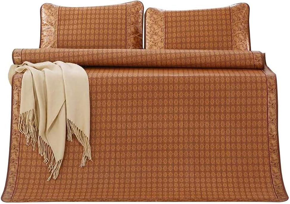 Summer Sleeping Rattan Pad Cooling Mattress Topper Pad Rattan Bed Sleeping Pad Cool Breathable No Burr Skin-Friendly Indoor