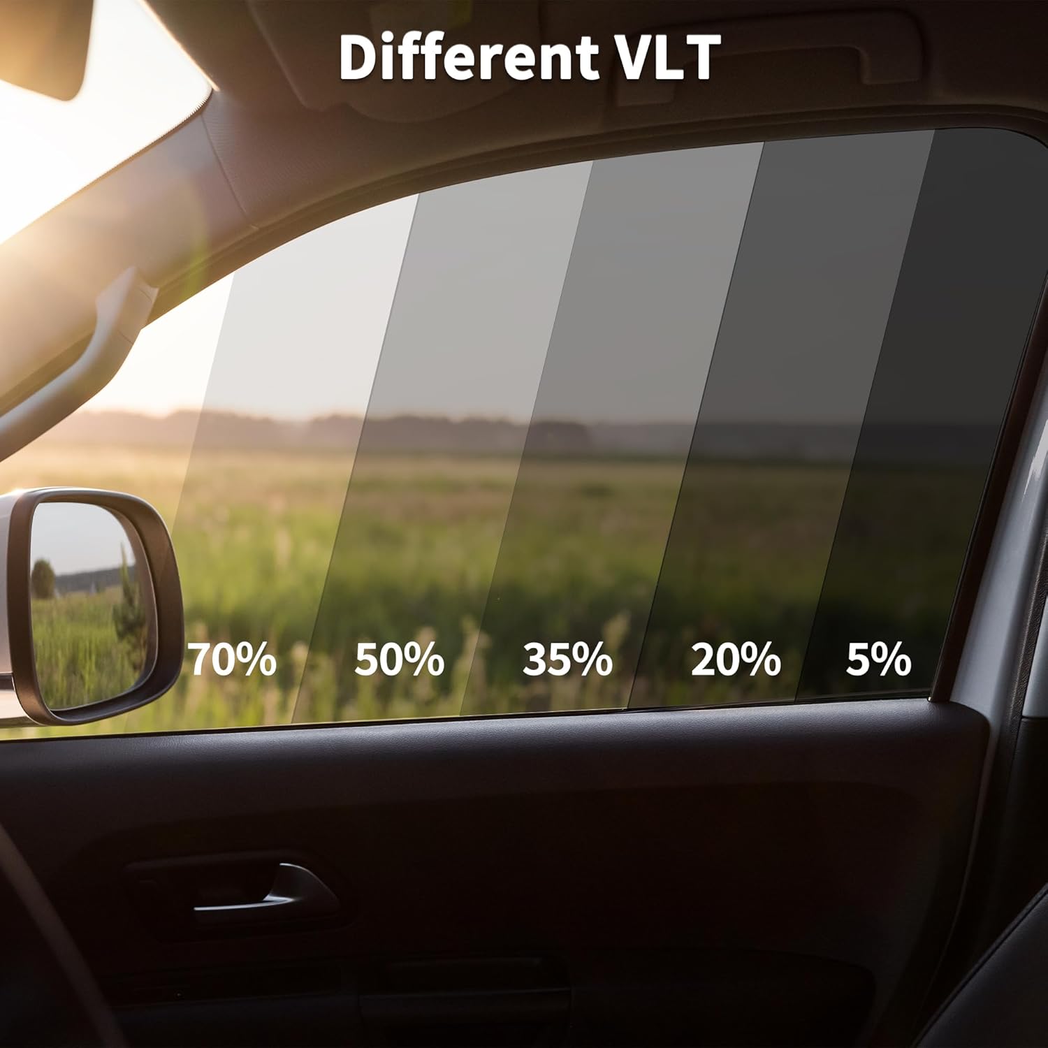 Nano Ceramic Car Window Tint Film VLT 50% IRR 60% UVR 99% Green 14.76 ft x 29.92 Inch Privacy Film 2mil PET 1 Pc