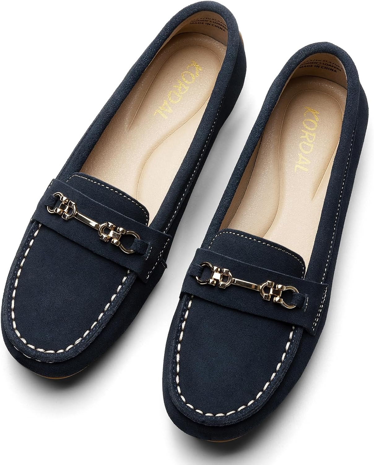 KORDAL Women's Comfortable & Lightweight Suede Leather Loafers Slip-Ons Driving Mocs Walking Shoes Cute Business Casual Dress Shoes Work Flats for Women - Image 8