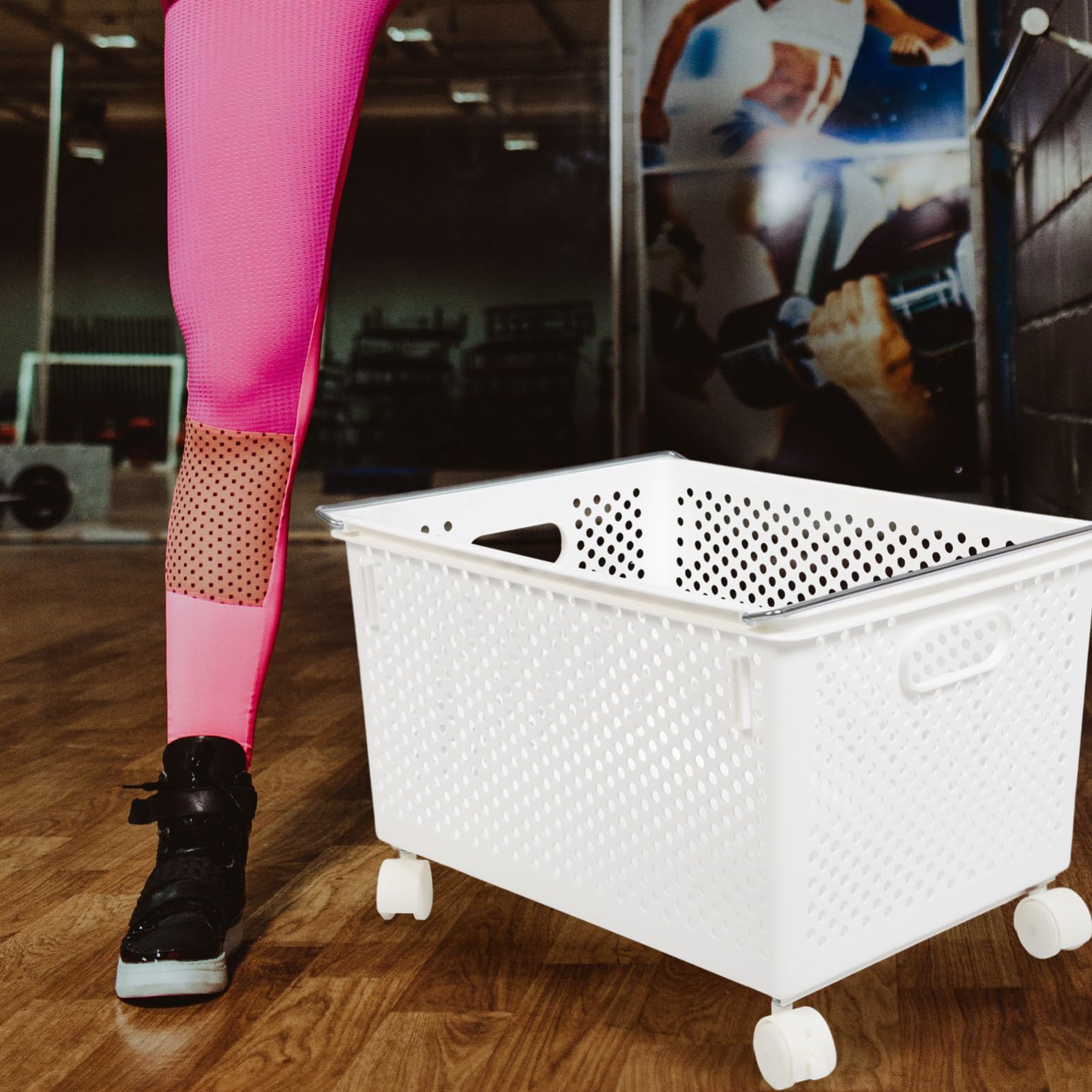 Toddmomy Cesta de Almacenamiento de Suministros de Gimnasio de Plástico