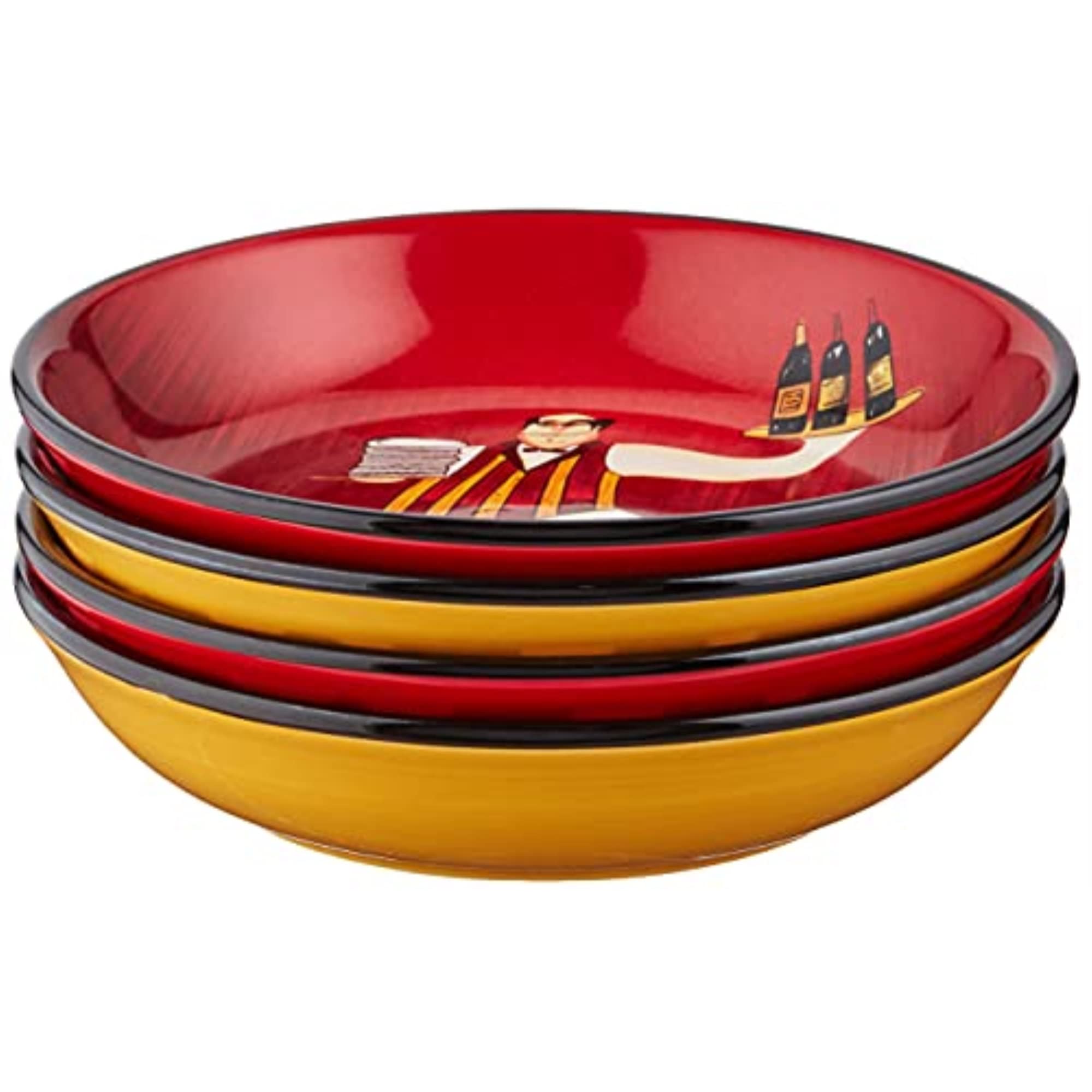 Certified International Bistro Soup/Pasta Bowls, 9 Inches