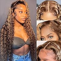 Vista 16 de Pelucas de encaje frontal de 13 x 4, cabello humano con cabello de bebé para mujeres negras, 220 % de densidad, encaje frontal transparente HD, onda