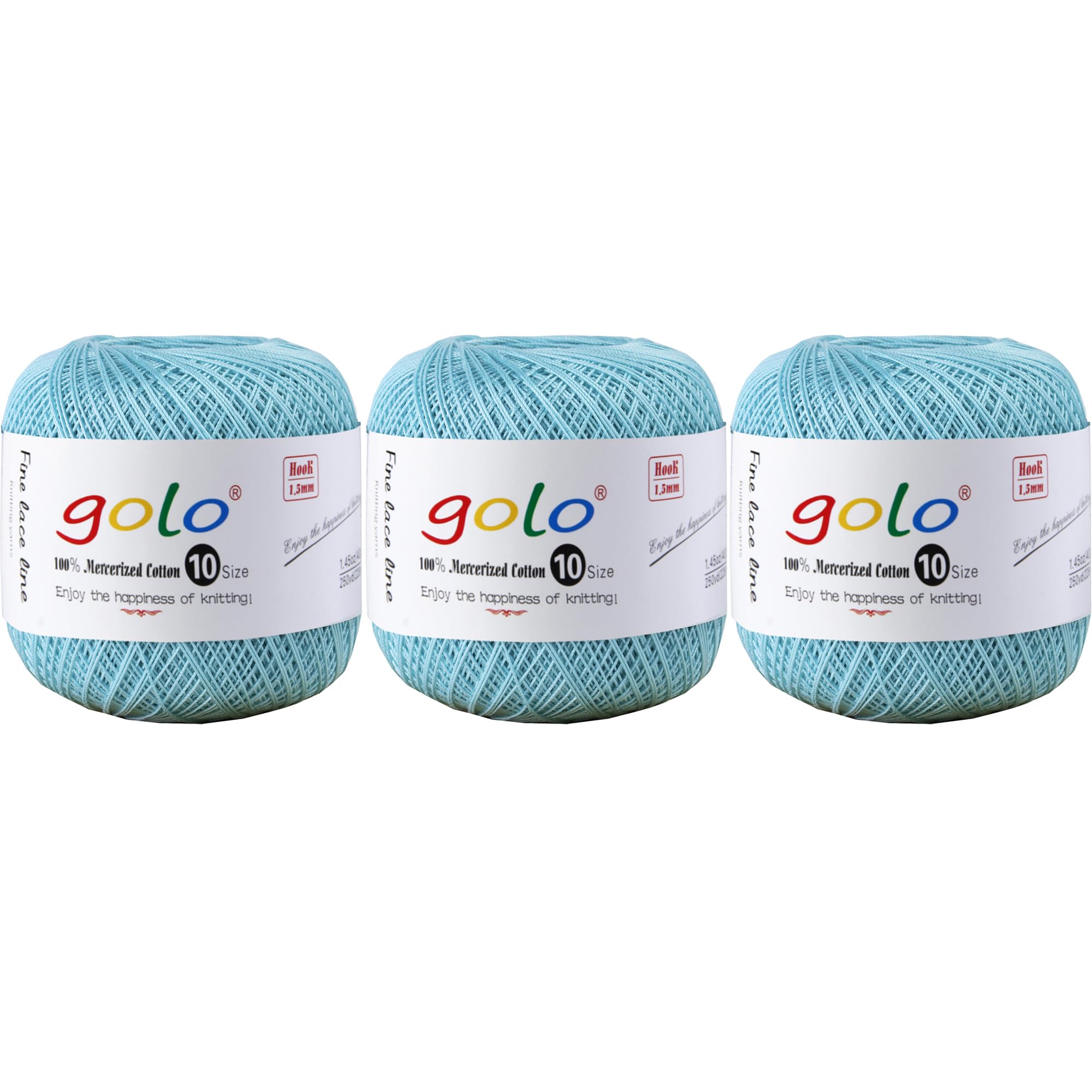 golo 3 Balls Crochet Thread Yarn for Hand Knitting Crochet Yarn