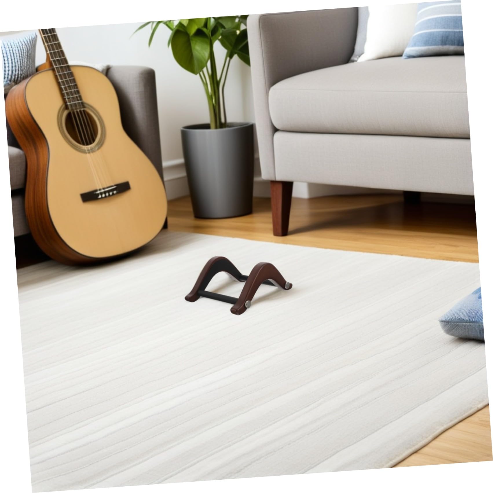 LIOOBO Tragbarer Gitarrenständer und Metall in A-form für Elektrische und Akustische Gitarren für Übungssessions und Reisen