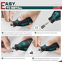 Vista 5 de NEU MASTER Kit de herramientas rotativas de 180 W, herramientas rotativas eléctricas con cable con 160 accesorios y 6 velocidades variables, juego