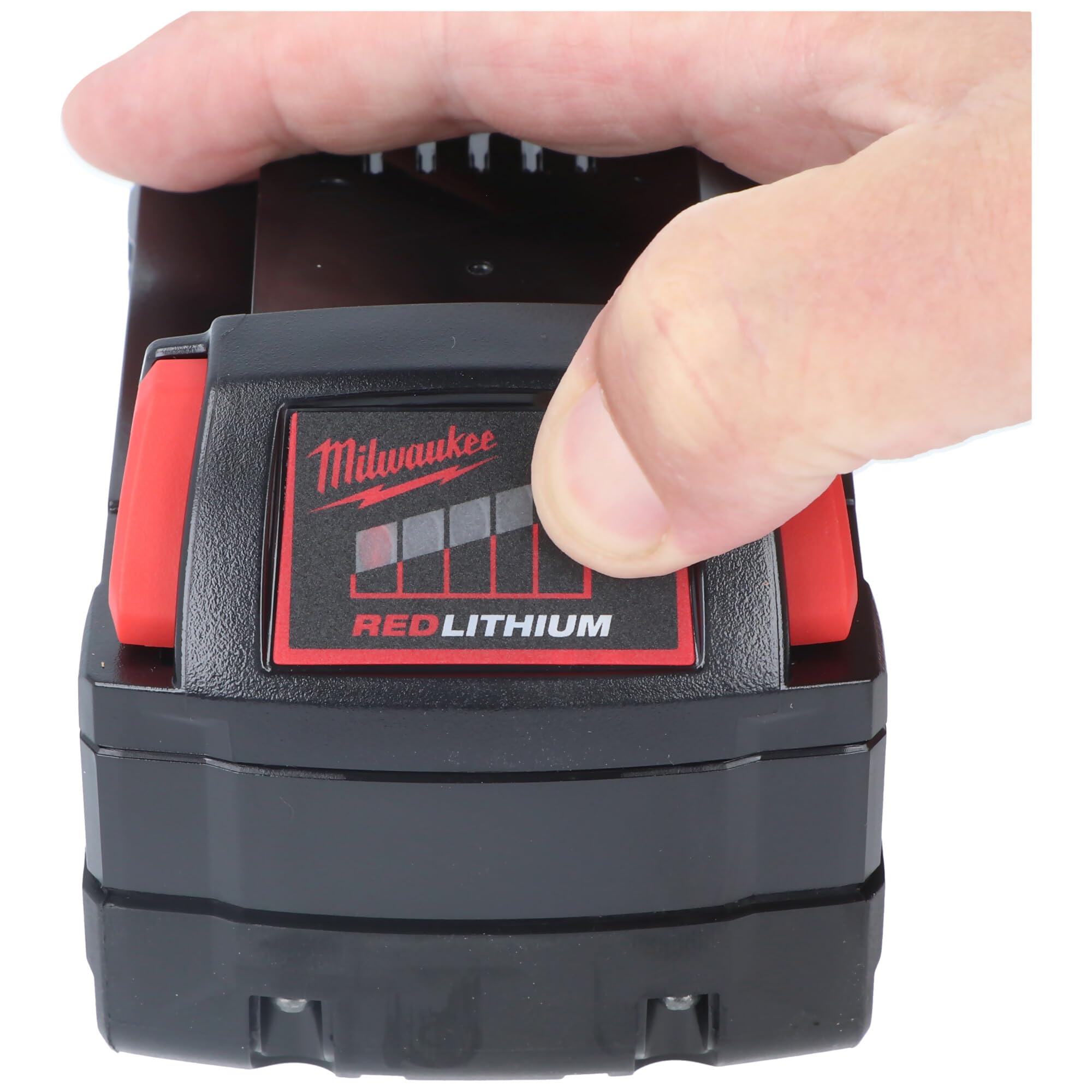 Milwaukee Batteria M18B5 5.0Ah Rossa e Nera Ioni di Litio