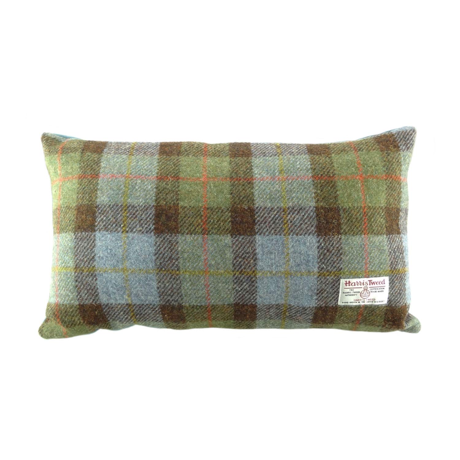 Tartan Tweeds Macleod Harris Tweed Rectangular Cushion With Velvet Back Made In Scotland (Macleod)