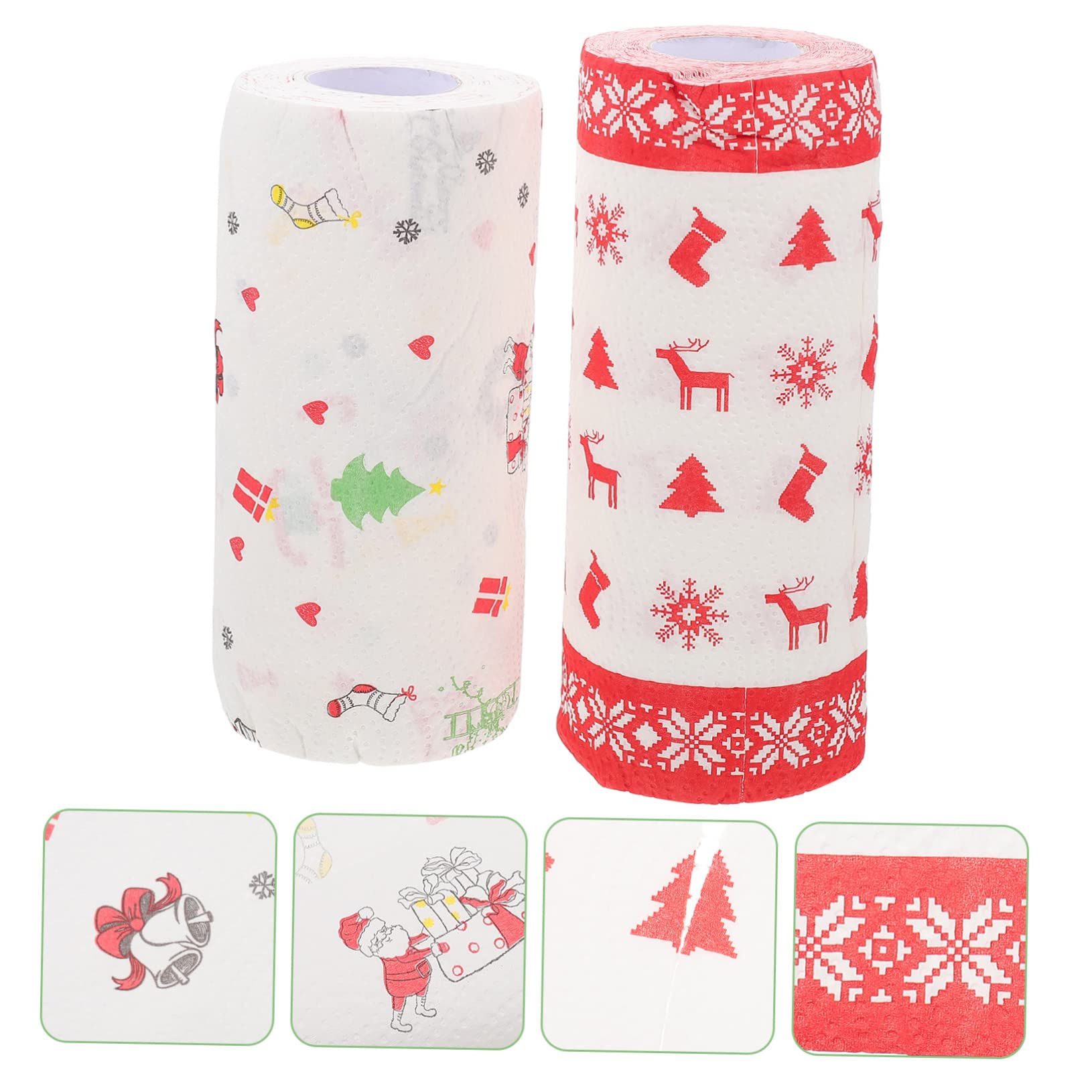 Garneck 6 Carta Assorbente Natalizia Piccole Scatole Di Natale Fodere Di Carta Per Barbecue Piatto Di Biscotti Di Natale Rivestimento Per Biscotti Per La Pulizia Della Casa