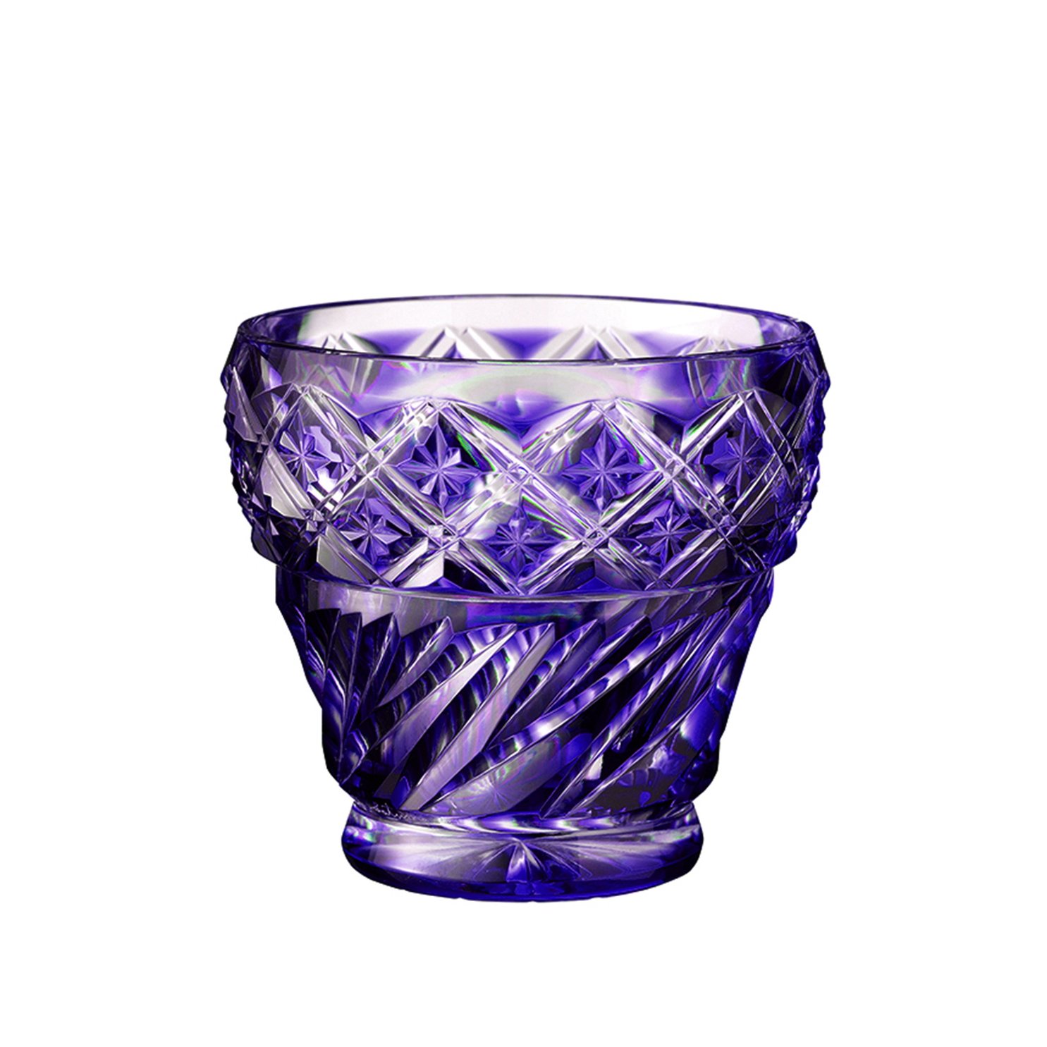 Amazon｜山下工芸 薩摩切子 フリーカップ 金紫 φ8×7.3cm 13041210