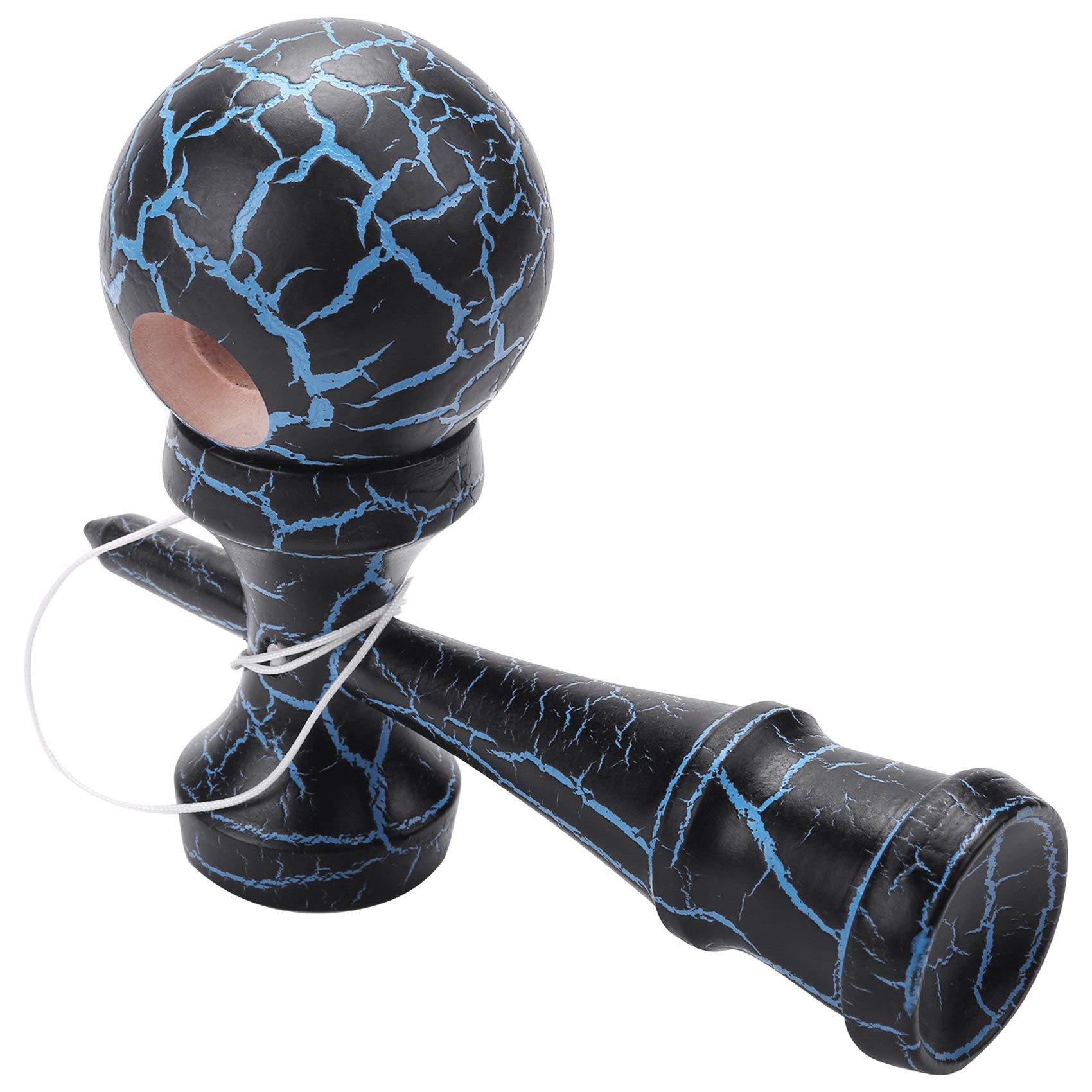 de Deportes Al Libre Kendama Toy Ball NiñOs y Adultos BalóN Al Libre Deportes Crack DiseñO Negro y Azul