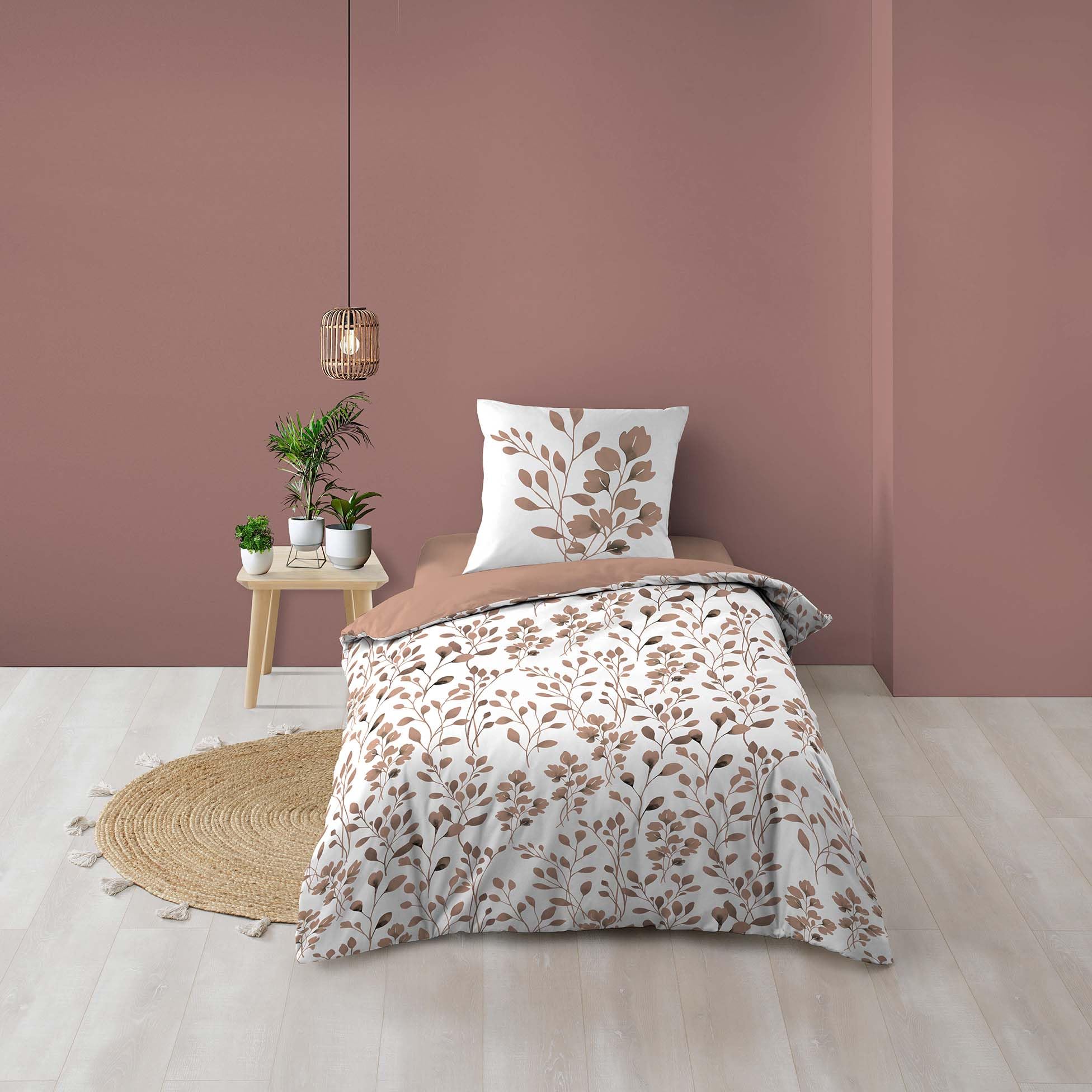 Parure de lit 140x200 cm respirante en coton anti-transpiration
