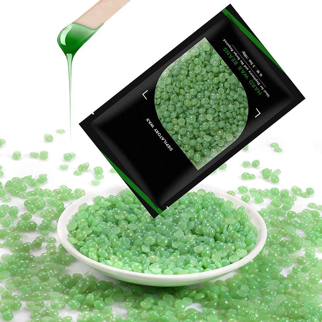 NILKANTH SHOPPERS Hard Wax Beans for Hair Removal 100,gm Body Facial Hair Removal Wax Beads Large Refill Faux Pearl Beans with for Women Men Legs, Face, Underarm, Bikini(Pack Of 1)